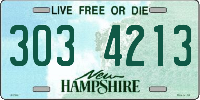 NH license plate 3034213