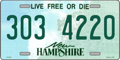 NH license plate 3034220