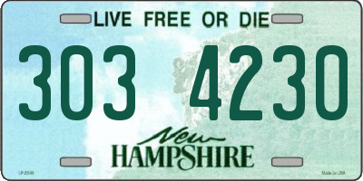 NH license plate 3034230