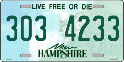 NH license plate 3034233
