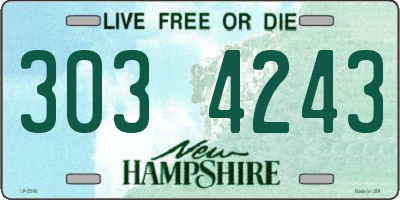 NH license plate 3034243