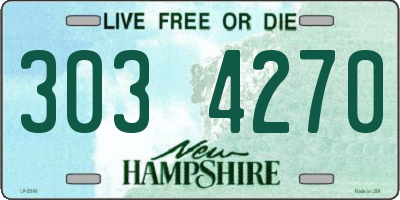 NH license plate 3034270
