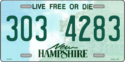 NH license plate 3034283
