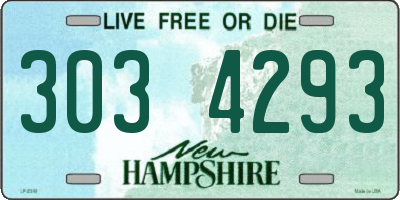 NH license plate 3034293