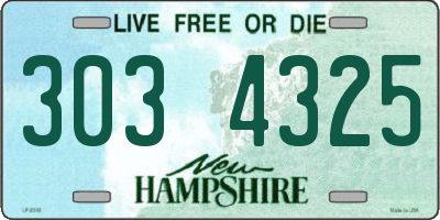 NH license plate 3034325