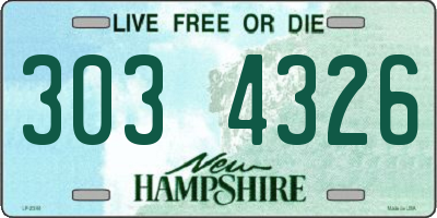 NH license plate 3034326