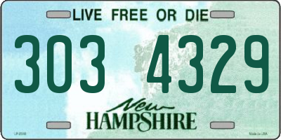 NH license plate 3034329