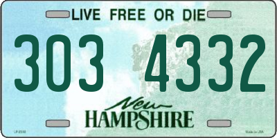 NH license plate 3034332