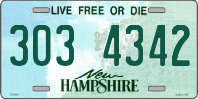 NH license plate 3034342