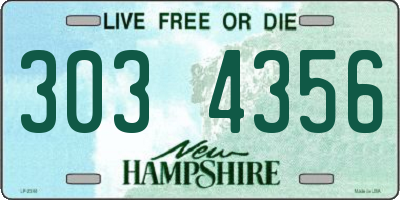 NH license plate 3034356