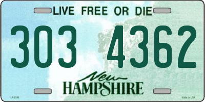 NH license plate 3034362