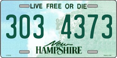 NH license plate 3034373