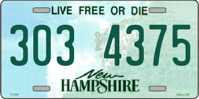 NH license plate 3034375