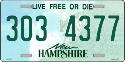 NH license plate 3034377