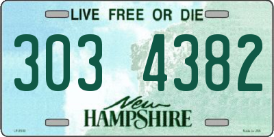 NH license plate 3034382