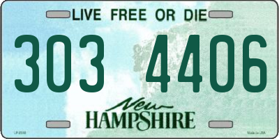 NH license plate 3034406