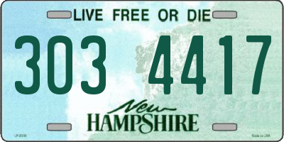 NH license plate 3034417