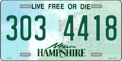 NH license plate 3034418