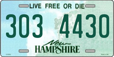 NH license plate 3034430