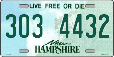 NH license plate 3034432