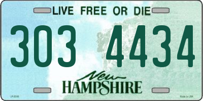 NH license plate 3034434