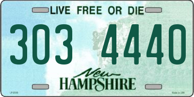 NH license plate 3034440