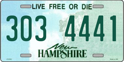 NH license plate 3034441