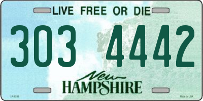 NH license plate 3034442