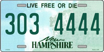 NH license plate 3034444