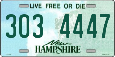 NH license plate 3034447