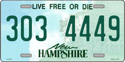 NH license plate 3034449