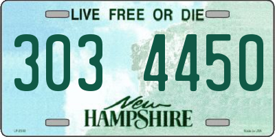 NH license plate 3034450