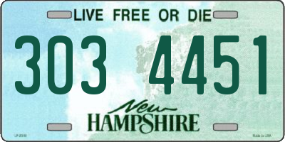 NH license plate 3034451