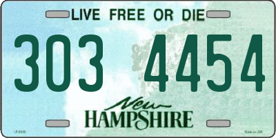 NH license plate 3034454