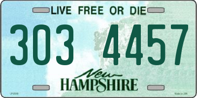 NH license plate 3034457