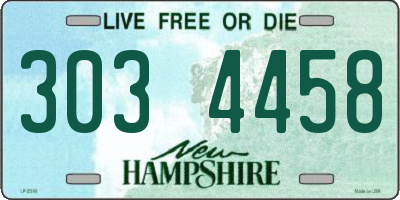 NH license plate 3034458