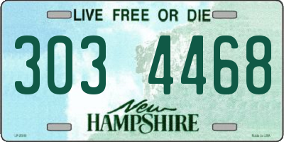 NH license plate 3034468