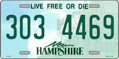 NH license plate 3034469