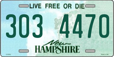 NH license plate 3034470