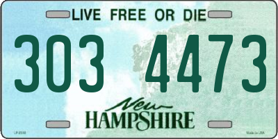NH license plate 3034473