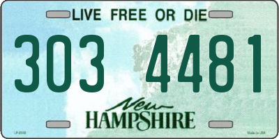 NH license plate 3034481