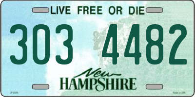 NH license plate 3034482