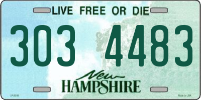 NH license plate 3034483