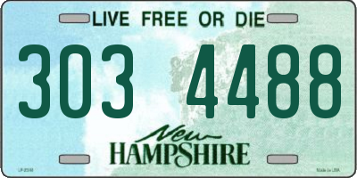 NH license plate 3034488