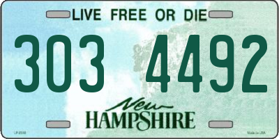 NH license plate 3034492