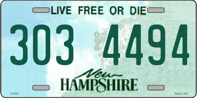 NH license plate 3034494
