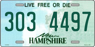 NH license plate 3034497
