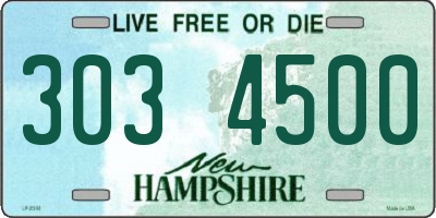 NH license plate 3034500