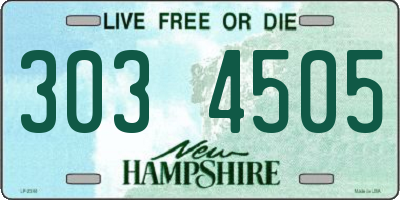 NH license plate 3034505