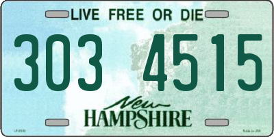 NH license plate 3034515